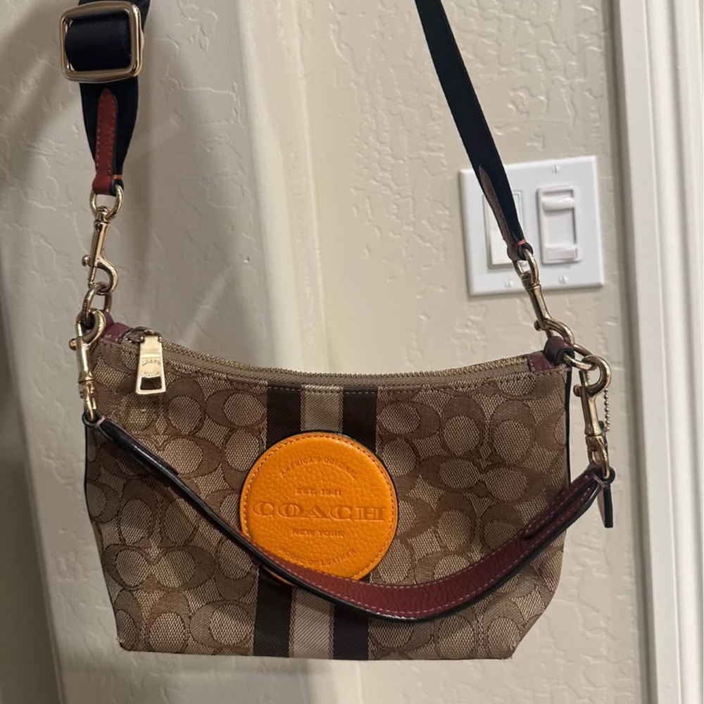 Coach Tan and Orange Crossbody Bag